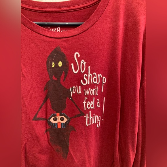 Coraline shirt Laika 2x long sleeve tee top Other Mother button eyes Neil Gaiman - Picture 3 of 4